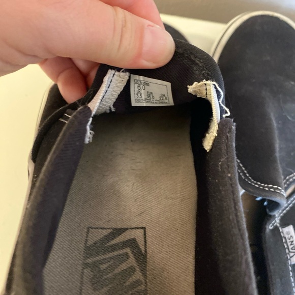 Womens vans black canvas slip in size 6 fair - Picture 5 of 6